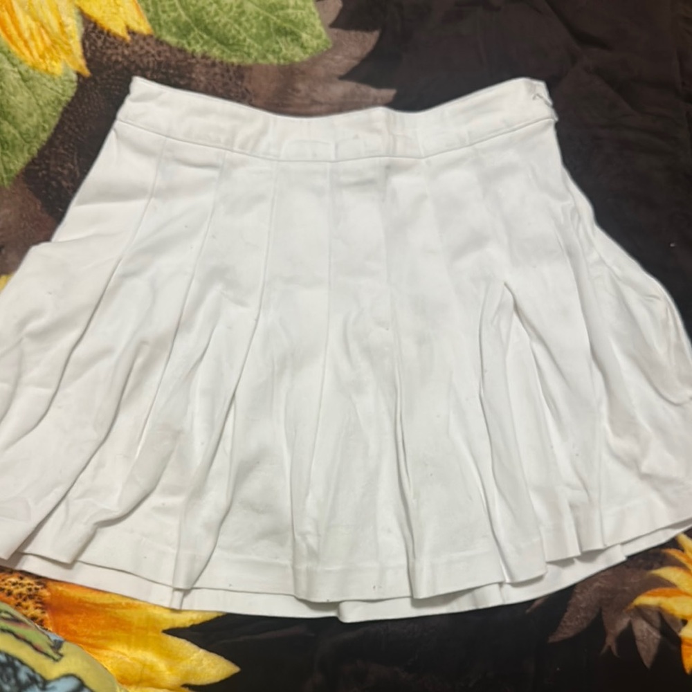 White Pleated Skirt